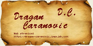 Dragan Caranović vizit kartica